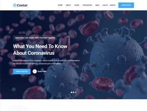 冠状病毒预防宣传页面模板