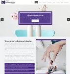 紫色室内装修设计网站模板