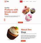 奶油蛋糕甜品店网站模板