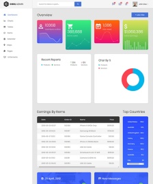 项目收益统计管理HTML5模板