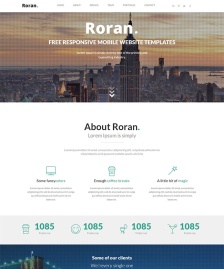 html5单页设计模版roran