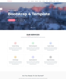 粉色bootstrap引导页模板