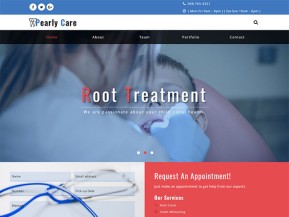 蓝色牙科诊所网站模板