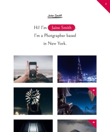 摄影师图片展示html5模板
