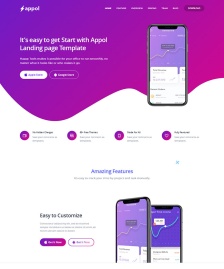 IOS手机App着陆页模板