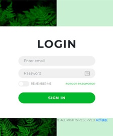 绿色大气登录页HTML5模板