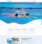游泳池供应商服务宣传网站模板