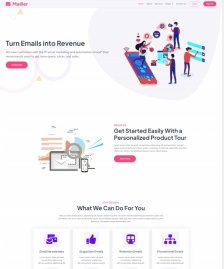 HTML5电子邮件营销服务公司网站模板