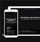 黑色酷炫乐队单页面网站HTML5模板