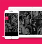 女性粉色时尚艺术模特拍照时尚杂志影楼摄影网站模板