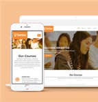 橙色大气青少年课程培训机构网站模板