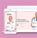 淡粉色美容整形医院官网HTML5网站模板