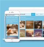简约HTML5响应式画廊摄影图库网站模板免费下载