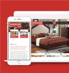 红色全屏创意家居家具设计企业网站模板