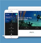 创意响应式海底运动潜水俱乐部网站模板