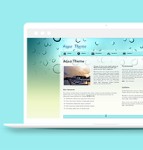 水滴效果蒙版清新风图文排版企业服务介绍网站模板
