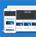 简洁蓝色商业APP展示网站模板下载