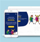 可爱宽屏幼儿园教育机构网站模板
