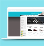 简洁的电子商务网上买鞋子商城网站模板