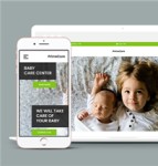 绿色婴儿护理中心机构HTML5网站模板