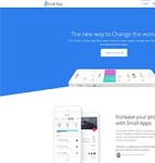 蓝色small apps UI设计公司网站模板