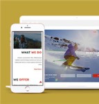 宽屏极限户外滑雪旅游响应式网站模板