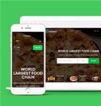 绿色响应式美食外卖订餐网页静态模板