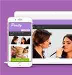 紫色全屏女性美容按摩企业网站模板