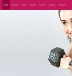 玫红色fitness顶级专业健身中心单页主题网站模板