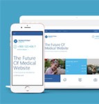 蓝色医疗平台HTML5网站模板下载