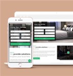 清新绿色酒店房间预订HTML5网站模板