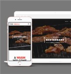 黑色精品大气响应式意面西餐厅网站模板