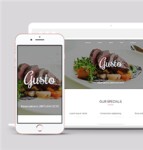 自适应美食西餐厅引导页网站静态模板