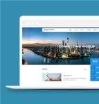 蓝色清新企业管理业务咨询公司网站模板