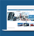 蓝色清爽船舶工业集团公司网站模板