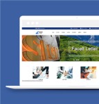 蓝色简单宽屏商业外贸类企业网站模板