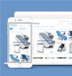 蓝色淡雅医疗产品仪器设备企业网站模板