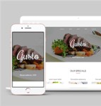 美食西餐厅引导页bootstrap单页网站模板