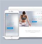 简约便携式健康瑜伽训练引导式网站模板
