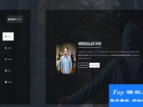 Mlngalar酷炫黑色UI旅行设计网站css模板