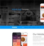 蓝色漂亮Mobile App开发企业官网模板