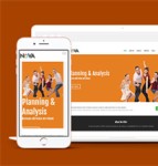 橙色经典天使投资产品展示网站模板