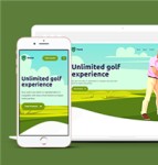 绿色响应式高尔夫运动项目网站静态模板