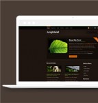 棕褐色背景的html5个人博客网站模板