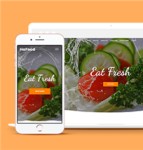 宽屏绿色有机水果蔬菜电商HTML5网站模板