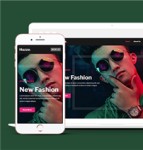 时尚炫彩新时装秀顶级服装公司引导式网站模板