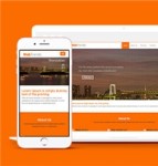 Trends橙色ui响应式多用途单页web网站模板