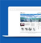 蓝色简洁不锈钢企业网站模板下载