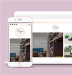 粉色精美HTML5花草植物种植网站模板