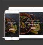 自适应风味食材美食餐厅在线预订网站模板